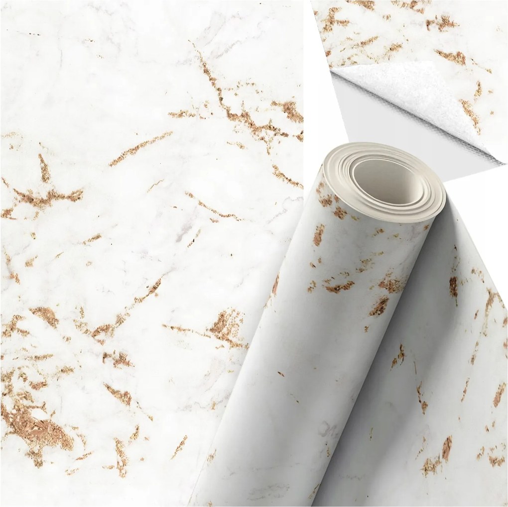 Öntapadós fali tapéta tekercsben furnér ragasztóval 10 m x 45 cm Márvány
