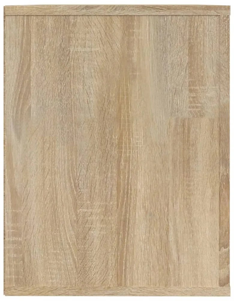 sonoma tölgy színű szerelt fa cipőtartó 75x35x45 cm