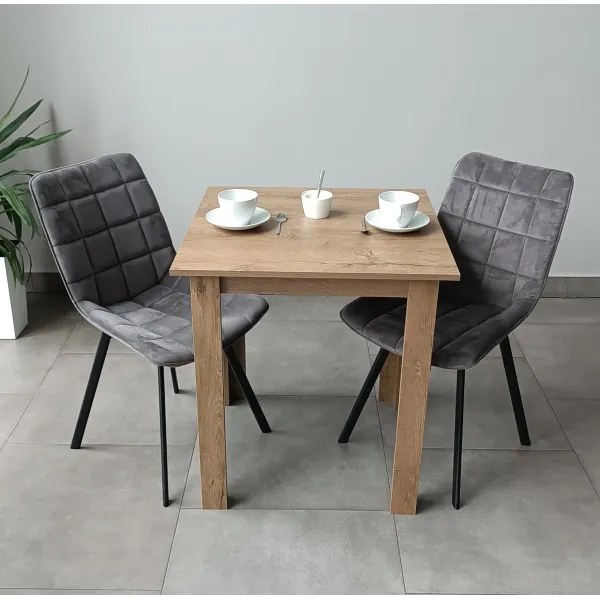 Négyzet alakú LEVI étkezőasztal sonoma tölgy színben