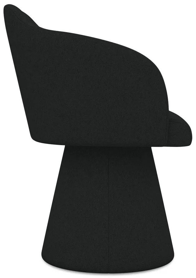 Fekete kárpitozott étkezőfotel Kanoa – Makamii