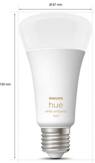 LED Dimmelhető izzó Philips Hue WHITE AMBIANCE E27/13W/230V 2200-6500K
