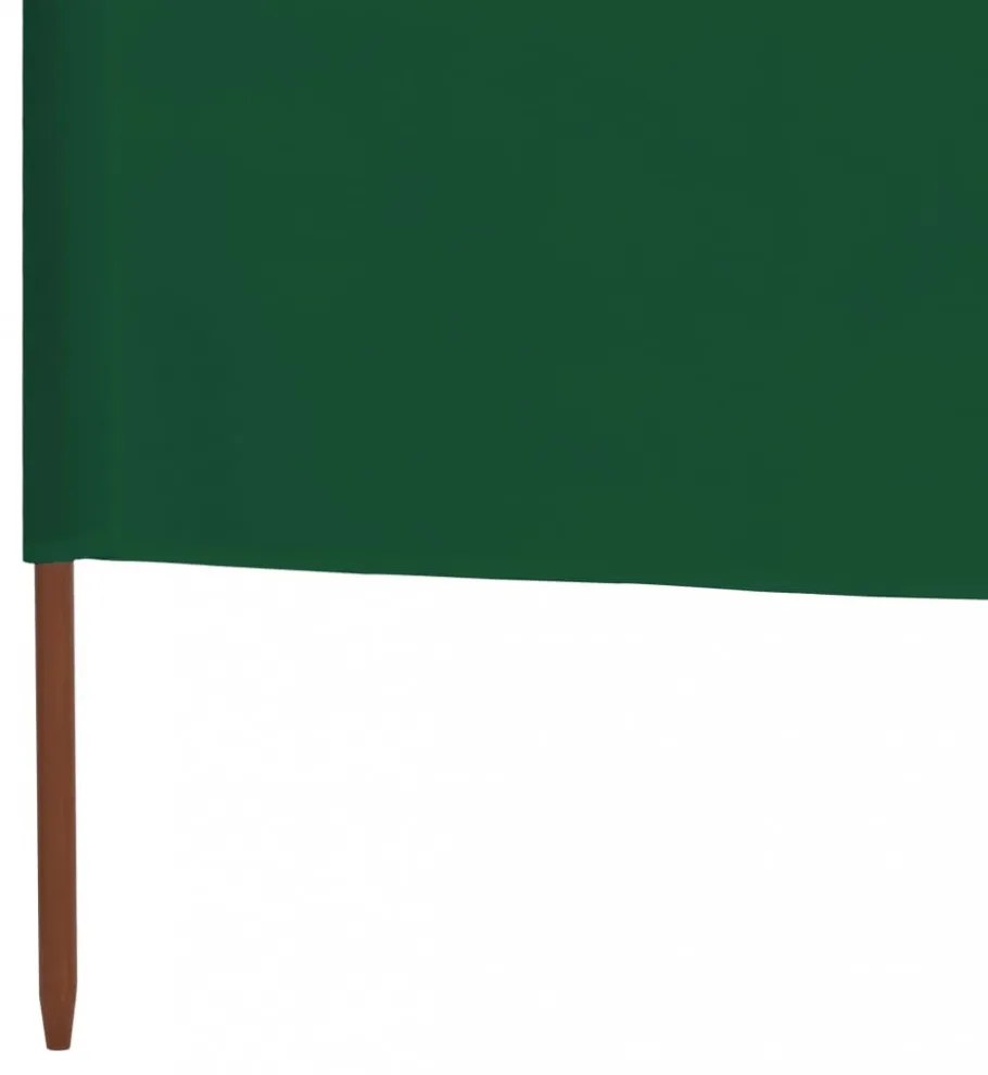 3 paneles zöld szövet szélfogó 400 x 80 cm