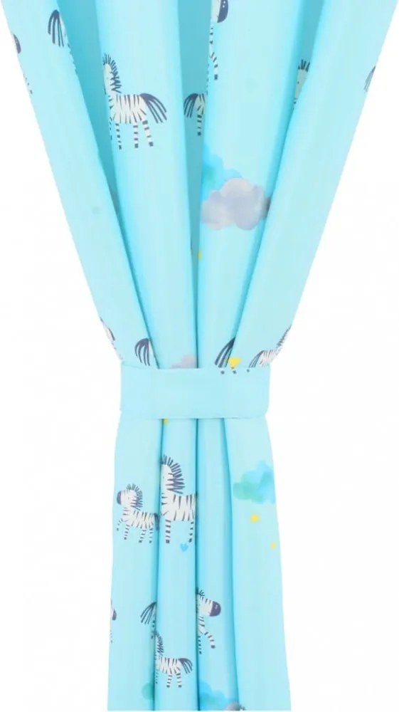 2 db zebrás gyerekszobai sötétítőfüggöny 140x240 cm