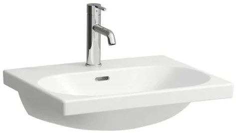 Laufen Lua mosdótál 55x46 cm fehér fényes felülettel akkumulátor lyuk középen H8100820001041