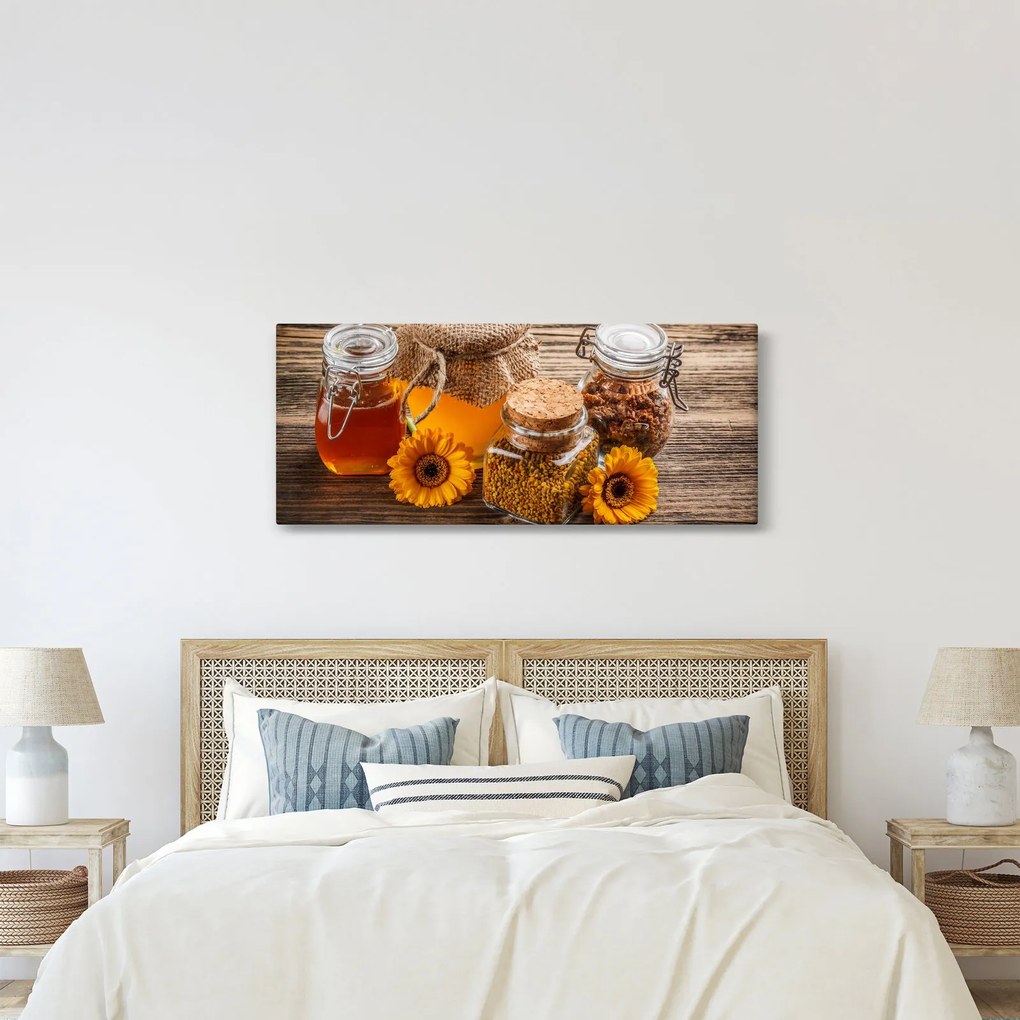 Kép - Csendélet mézes csészékkel (120x50 cm)