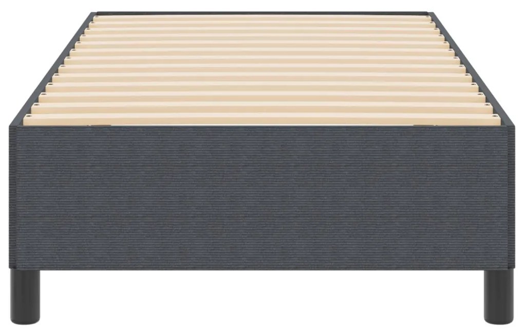 vidaXL Ágykeret Sötétszürke 90 x 190 cm Bársony anyag