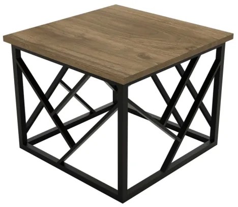 WODA konferenciai asztal 42x53 cm barna/fekete