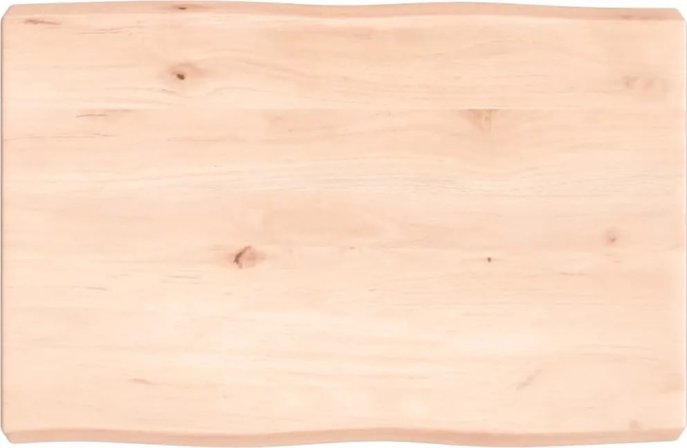vidaXL asztallap 60x40x(2-6) cm kezeletlen tömör fa élőszegélyes