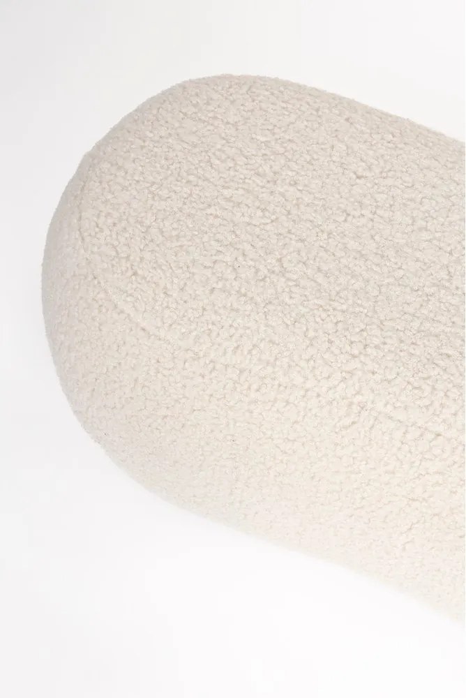 Krémszínű buklé párnázott pad Noxx – White Label