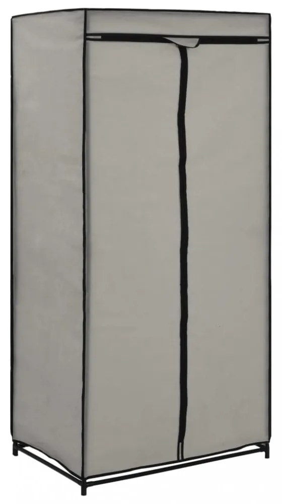 szürke ruhásszekrény 75 x 50 x 160 cm