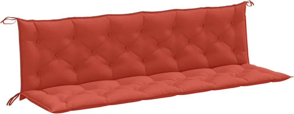 vidaXL 2 db melange piros szövet kerti padpárna 200 x 50 x 7 cm