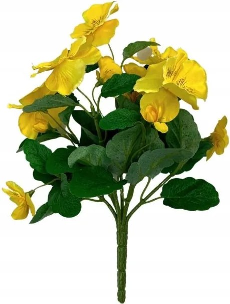 Árvácska csokor 30 cm sárga Műárvácska