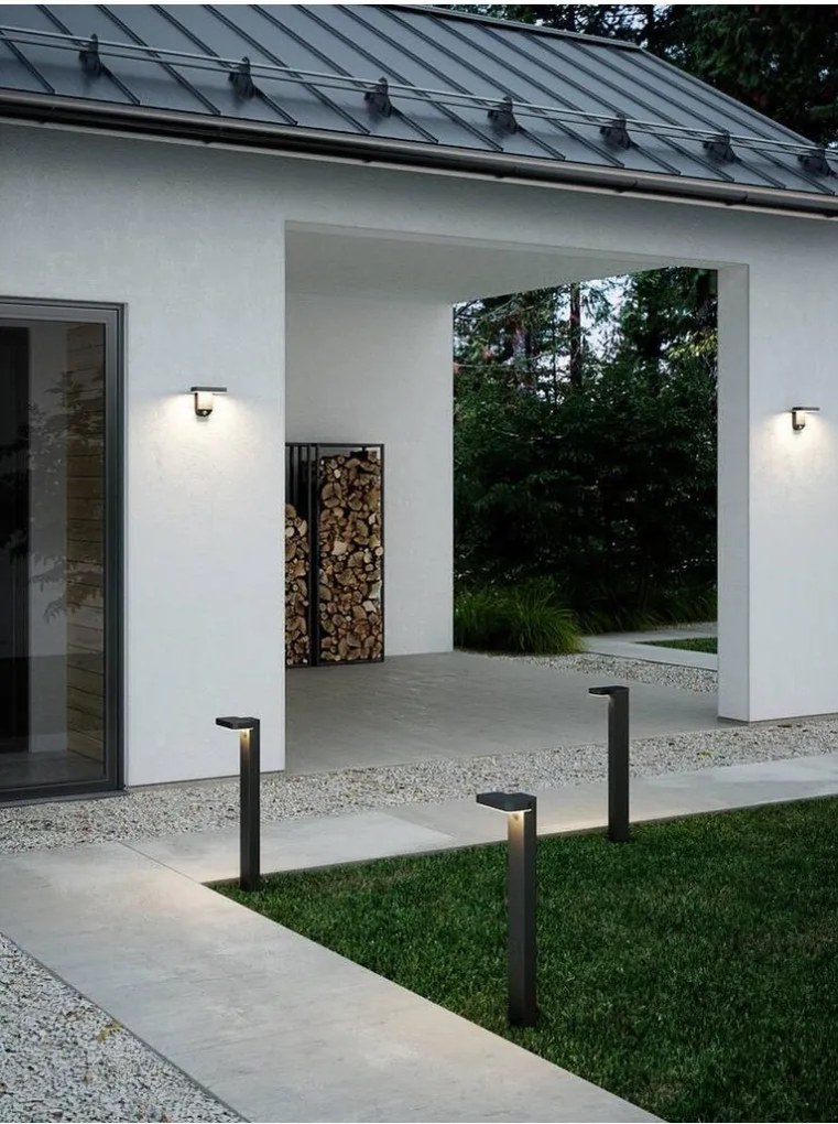 NORDLUX 2118161003 RICA Fali Lámpa Mozgásérzékelővel Fekete LED IP44