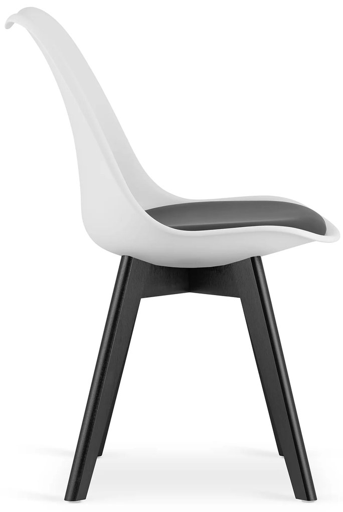 Fehér-fekete BALI MARK szék fekete lábakkal