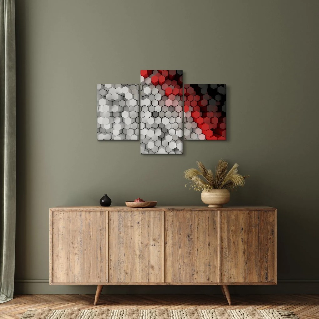 Kép - 3D hatszögek (90x60 cm)
