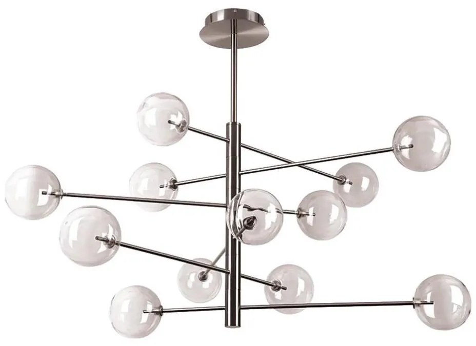 Ideal Lux - LED Csillár rúdon EQUINOXE 12xG4/2W/230V átm. 128,1 cm króm/füstös