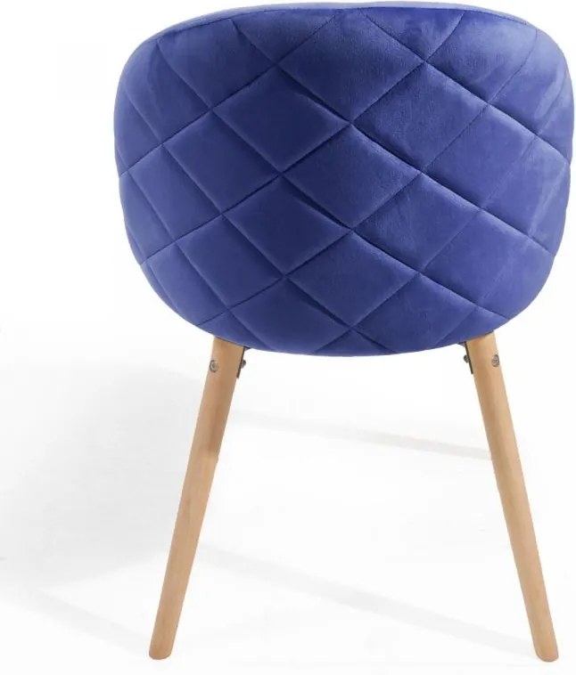 MIADOMODO Étkezőszék készlet bársony 4 db kék