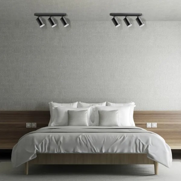 LED RGBW Fényerőszabályozható fürdőszobai spotlámpa TURYN 3xGU10/6W/230V IP44 fekete