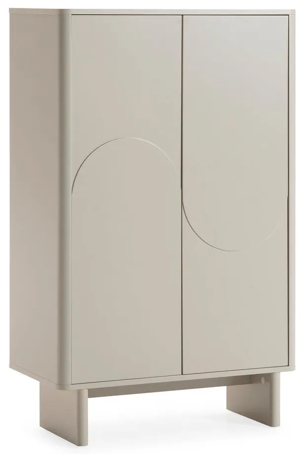 Krémszínű szekrény 80x130x40 cm Solei – MOME