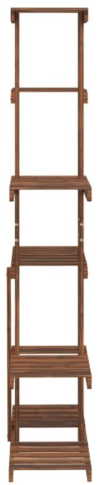 tömör fenyőfa virágtartó állvány 75x25x140,5 cm