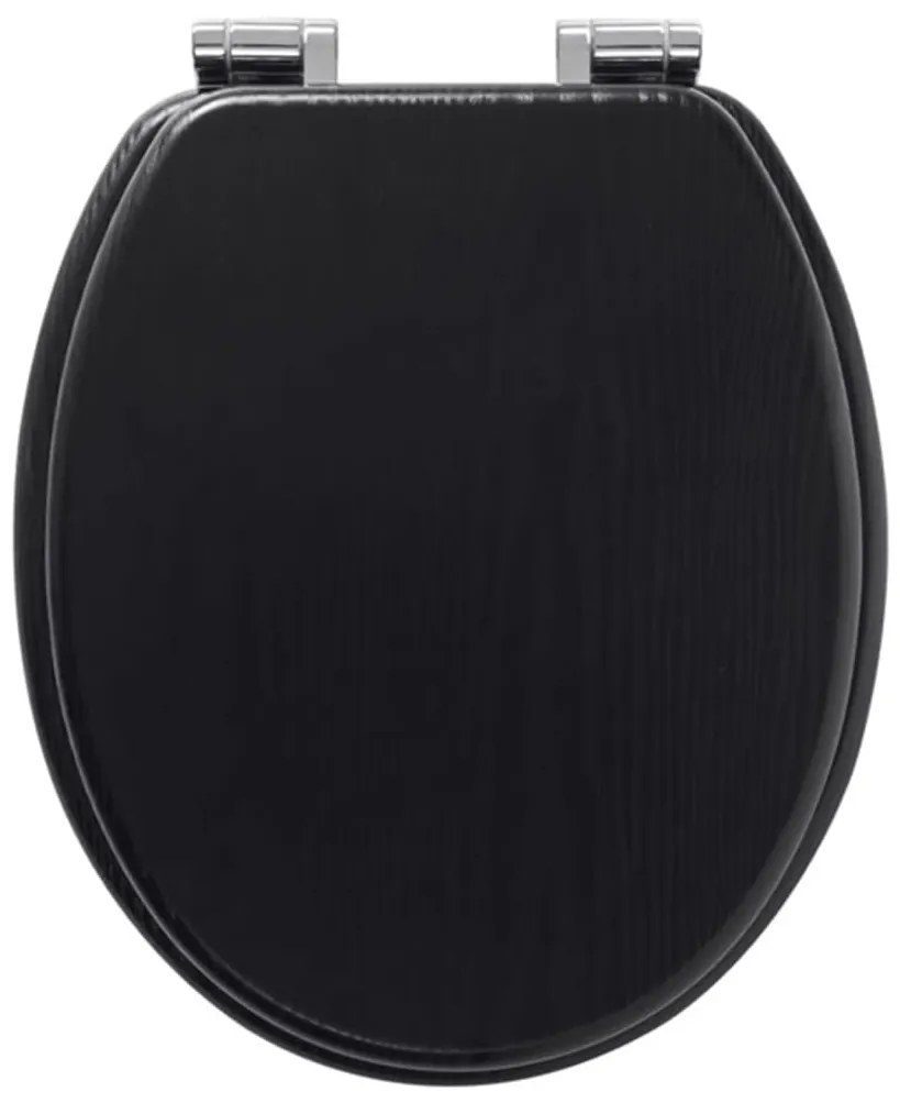 Tiger Blackwash fekete MDF finoman záródó WC-ülőke