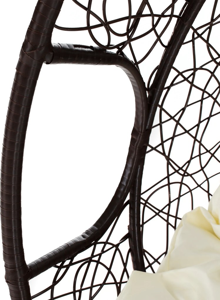 Függő dupla fotel, réz/barna/bézs, DALVEA 2 NEW