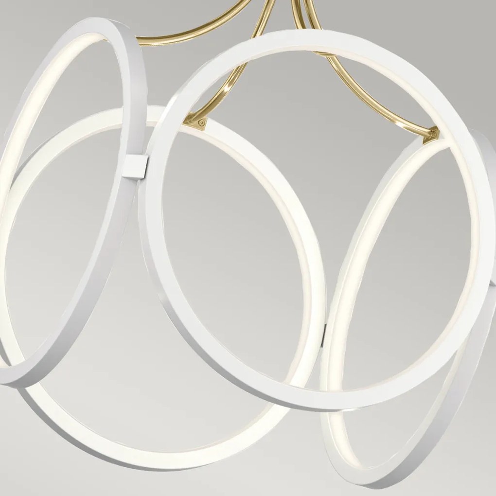 ELSTEAD QN-CIRI-P-WH CIRIR Modern Led Függesztett Lámpa Fehér, Pezsgő Arany LED IP20