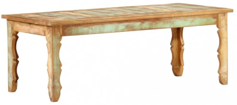 tömör újrahasznosított fa dohányzóasztal 110 x 50 x 40 cm