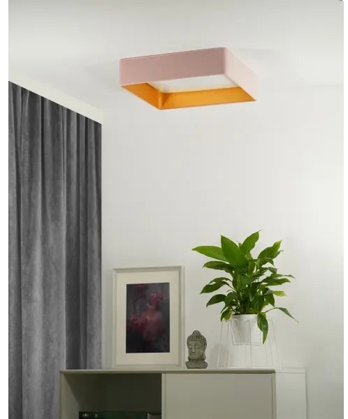 Brilagi - dimmelhető LED lámpatest VELVET SQUARE LED/24W/230V + távirányító, rózsaszín