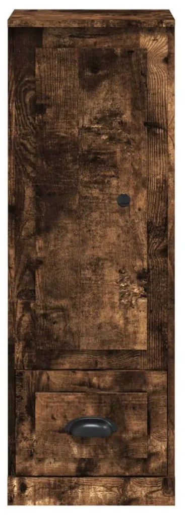 füstös tölgy színű szerelt fa magasszekrény 36x35,5x103,5 cm
