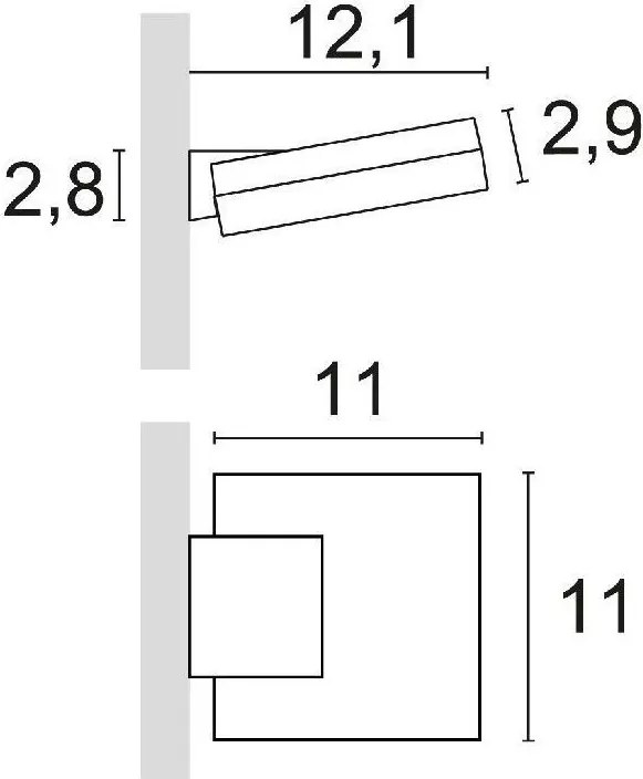 NOVOLUX 569D-L0105B-01 VIENA Modern Kültéri Fali Lámpa Fehér LED IP65