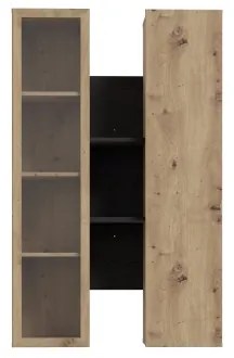 INAR fali polc tölgy/fekete