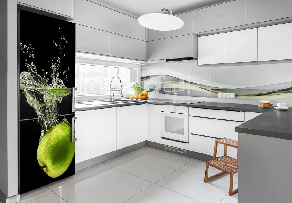 Hűtő matrica Zöld alma FridgeStick-70x190-f-122126544