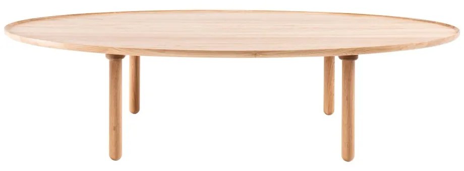 Natúr színű tölgyfa dohányzóasztal 80x150 cm Mu – Gazzda