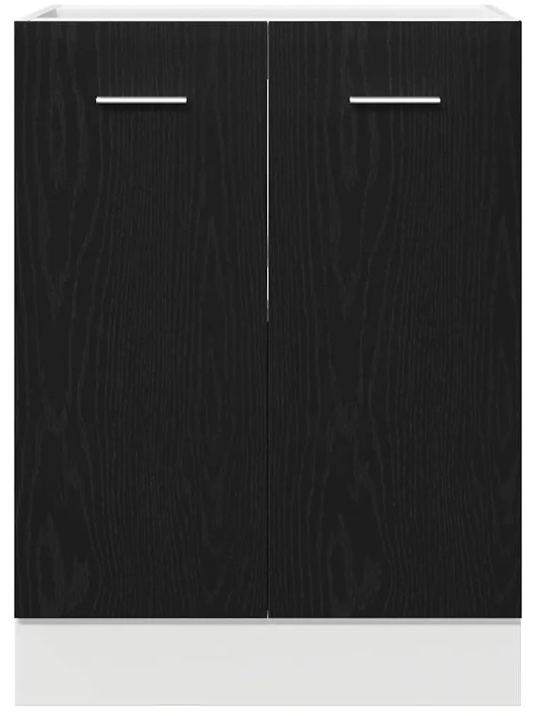 Alsószekrény Fekete Tölgy 60x46x81,5 cm Forgácslap