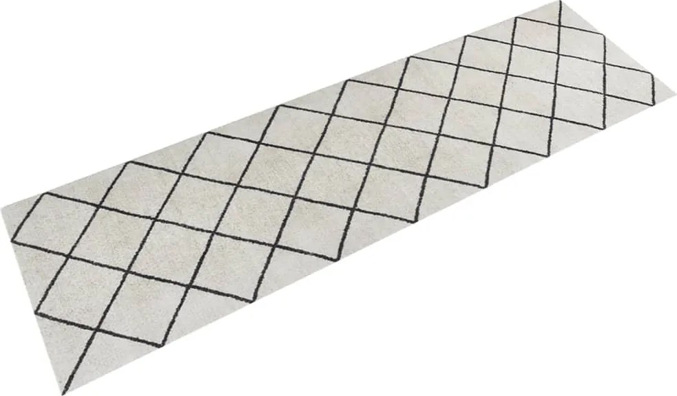 vidaXL mosható kockás bársony konyhaszőnyeg 45 x 150 cm