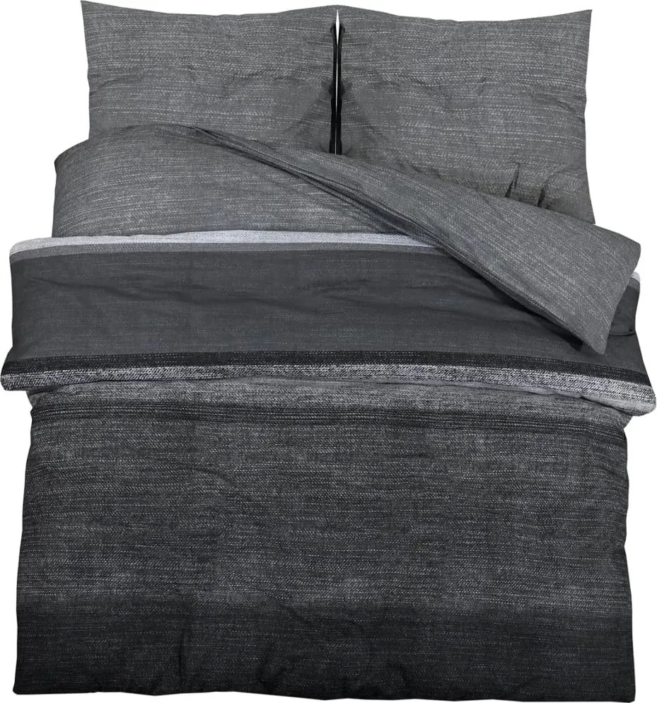 vidaXL szürke ágyneműhuzat-garnitúra 225x220 cm pamut