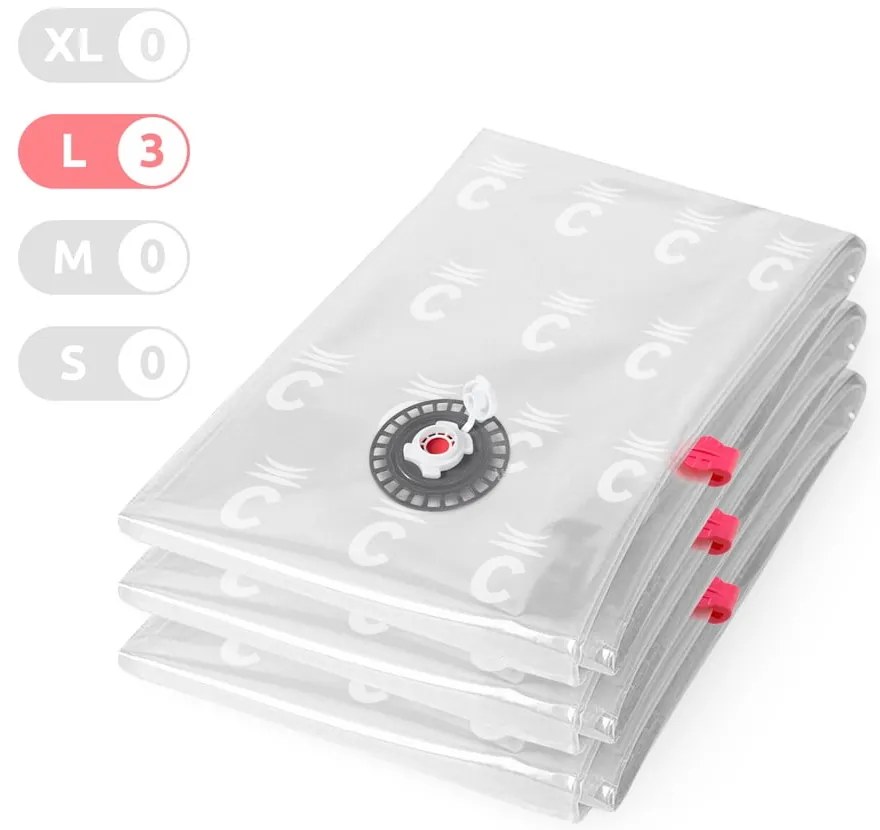 Vákuumzsák készlet 3 db-os Premium Valve L – Compactor