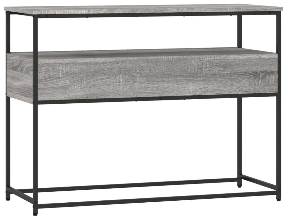 szürke sonoma szerelt fa tálalóasztal 100x40x75 cm