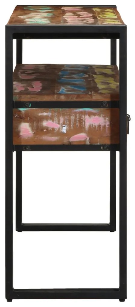 Végasztalok Többszínű 120x33x75 cm Tömör Újrahasznosított Fa és Fém