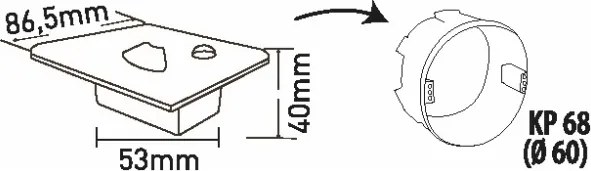 LED lépcsővilágító lámpatest mozgásérzékelővel LED/1,5W/230V 3000/4000/6000K antracit