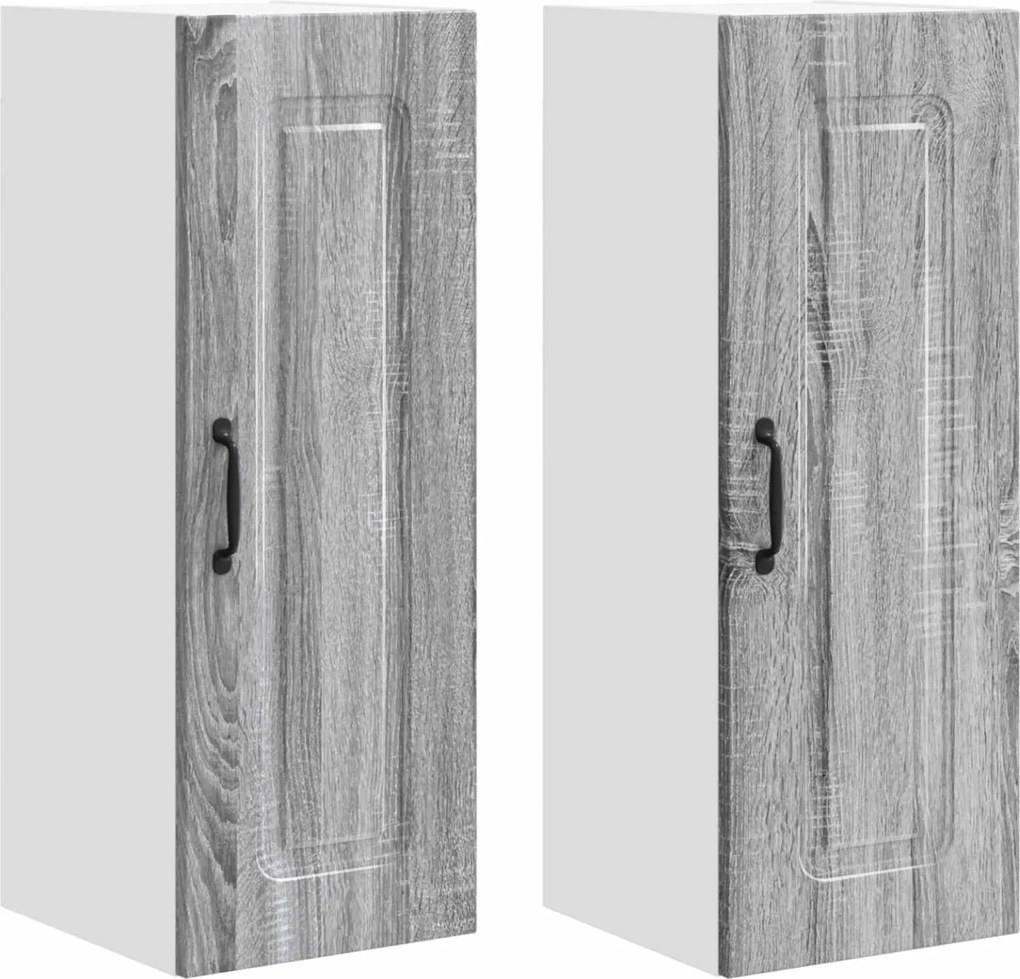 vidaXL Konyhaszekrény Kalmar 2 pcs Szürke Sonoma 30 x 31 x 80 cm