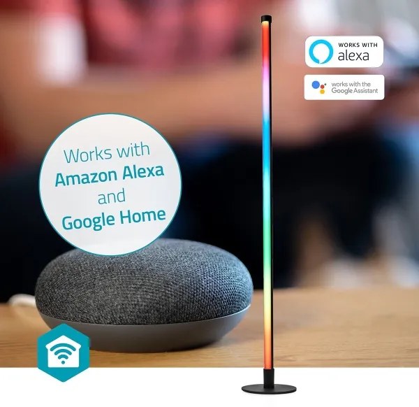 Nedis WIFILD20RGBW- LED RGBIC Állólámpa Smartlife LED/10W/230V 2700-6500K + távirányító