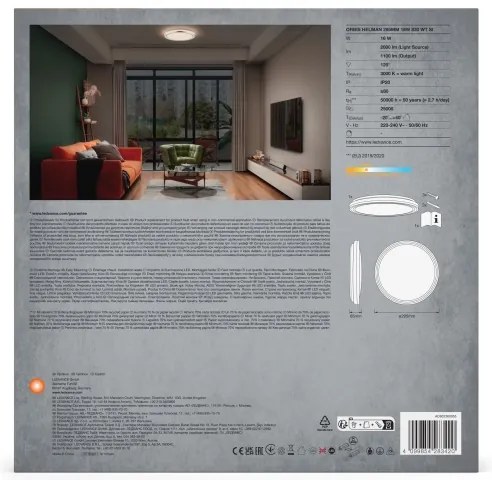 Ledvance - LED Mennyezeti lámpa ORBIS HELMAN LED/16W/230V átm. 29,5 cm ezüst