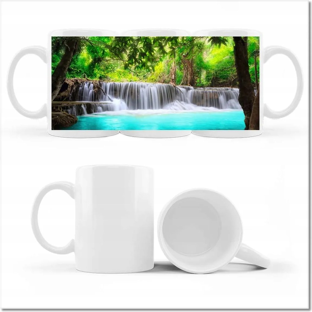 Nyomott mintás bögre Vízesés Ázsiában