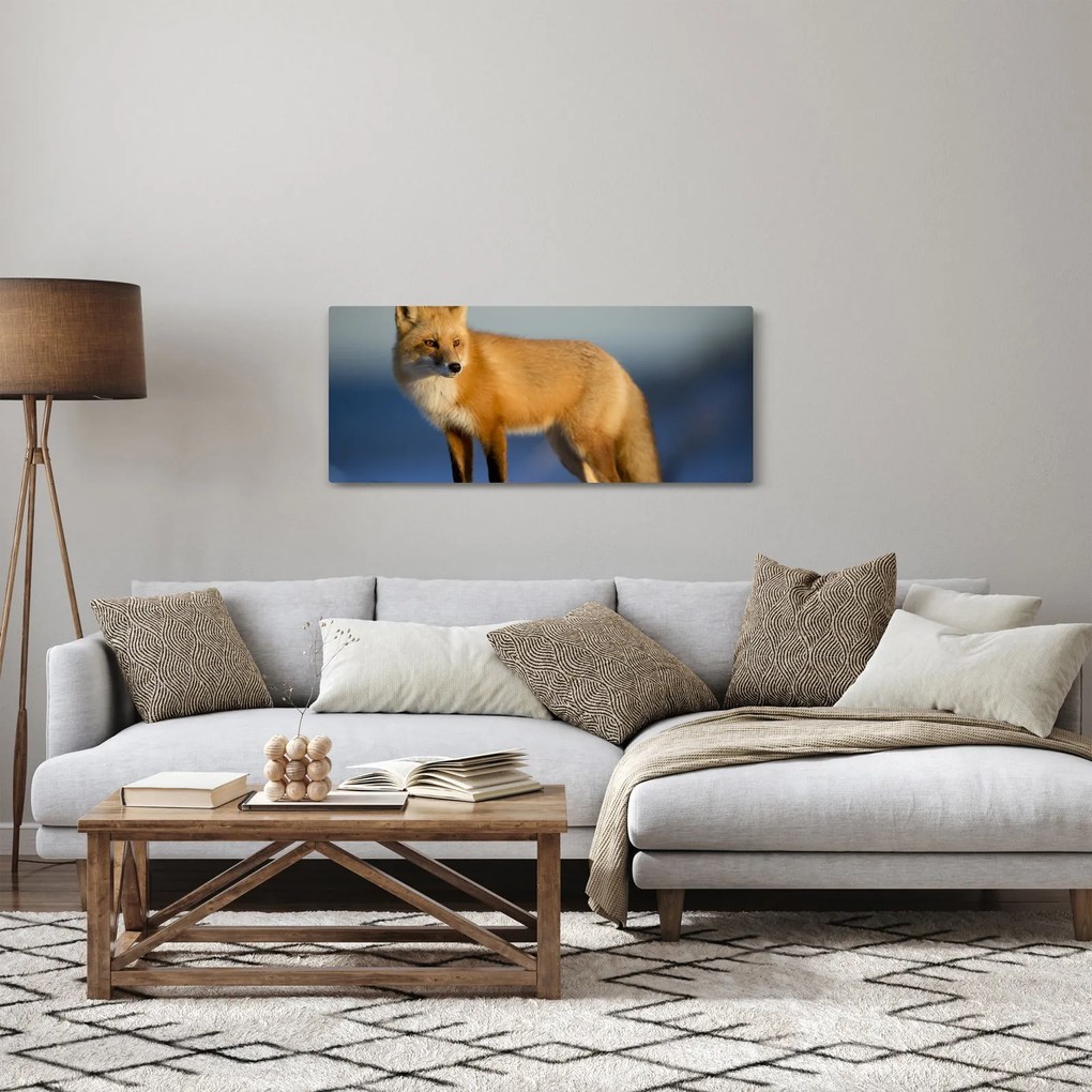 Kép - Róka a hóban (120x50 cm)