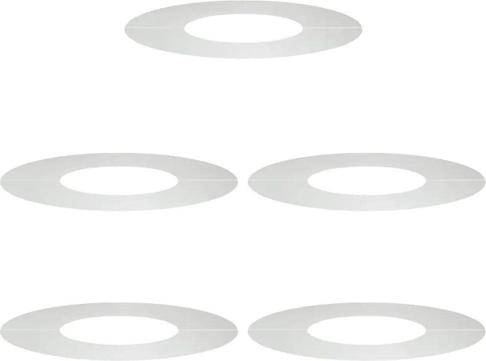 vidaXL Alkalmas lapos fa gyűrűkhez 5 pcs Ezüst Ø30 / 60 cm
