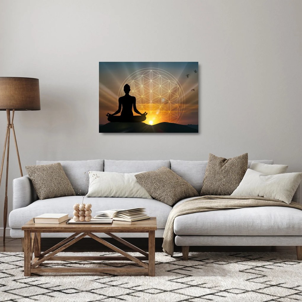 A meditáció képe (üvegen) (70x50 cm)