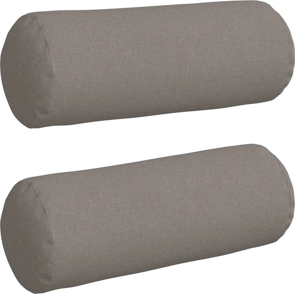 vidaXL Hengerpárnák 2 pcs Tópszínű Ø 25 x 70 cm szövet