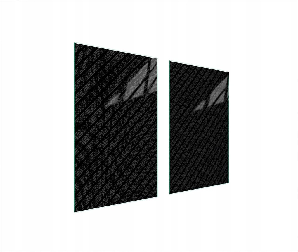 Üveg Tűzhelyvédő Főzőlap 75x52 Fekete Edzett Üveg